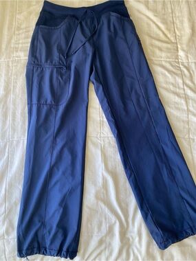 Women’s Navy Drawstring Stretchy Utility Pants